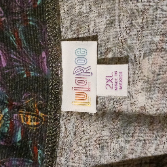 LulaRoe Madison Skirt Size 2X Black Purple Gold - Picture 4 of 6